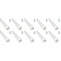 Pack de 10 Tubes LED T8 avec Starter - 120cm 16W - Blanc Froid 6400K