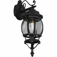 Éclairage de Jardin - Lampe Extérieure - Trion Velo Down - Douille E27 - Étanche IP44 - Noir Mat - Aluminium