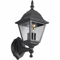 Éclairage de Jardin - Lampe Extérieure - Trion Zena - Douille E27 - Étanche IP44 - Noir Mat - Aluminium