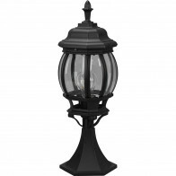 Éclairage de Jardin - Lampe de Sol Extérieure - Trion Velo Bas - Douille E27 - Étanche IP44 - Noir Mat - Aluminium