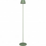 LED Lampadaire - Trion Uraz - 1.5W - Blanc Chaud 3000K - Étanche IP44 - USB Rechargeable - Rond - Vert Pistache - Métal