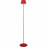 LED Lampadaire - Trion Uraz - 1.5W - Blanc Chaud 3000K - Étanche IP44 - USB Rechargeable - Rond - Rouge - Métal