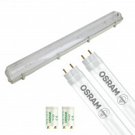 Réglette LED avec Tube T8 - OSRAM SubstiTUBE Value EM 840 - Aigi Hari - 120cm Double - 32.4W - Blanc Neutre 4000K