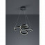 LED Hanglamp - Hangverlichting - Trion Frinco - 52W - Warm Wit 3000K - Dimbaar - Rond - Mat Zwart - Aluminium 2