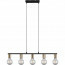 LED Hanglamp - Trion Zuncka - E27 Fitting - 5-lichts - Rechthoek - Mat Zwart/Goud - Aluminium 4