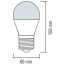 LED Lamp 10 Pack - E27 Fitting - 5W - Warm Wit 3000K Lijntekening