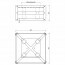 LED Plafondlamp - Plafondverlichting - Trion Khon - E27 Fitting - Vierkant - Mat Nikkel - Aluminium Lijntekening