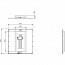 LED Plafondlamp - Plafondverlichting - Trion Tirus - 18W - Aanpasbare Kleur - Vierkant - Mat Titaan - Aluminium Lijntekening