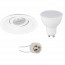 LED Spot Set - Pragmi Domy Pro - GU10 Fitting - Inbouw Rond - Mat Wit - 4W - Warm Wit 3000K - Verdiept - Kantelbaar - Ø105mm