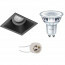 PHILIPS - LED Spot Set - CorePro 827 36D - Pragmi Zano Pro - GU10 Fitting - Inbouw Vierkant - Mat Zwart - 3.5W - Warm Wit 2700K - Kantelbaar - 93mm