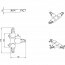 Spanningsrail Doorverbinder - Trion Dual - T Connector - Aarde Links - 2 Fase - Mat Wit Lijntekening