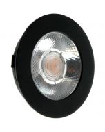 EcoDim - LED Spot Keukenverlichting - ED-10046 - 3W - Warm Wit 2700K - Dimbaar - Waterdicht IP54 - Onderbouwspot - Meubelspot - Inbouwspot - Rond - Mat Zwart