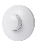 EcoDim - LED Vloerdimmer - ECO-DIM.09 - Fase Afsnijding RC - Enkel Knop - 0-50W - Rond - Mat Wit