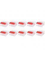 Lasklem Slim Set 10 Stuks - 3 Polig met Klemmetjes - Rood