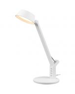 LED Bureaulamp - Trion Avvan - 5W - Aanpasbare Kleur - USB Oplaadbaar - Dimbaar - Rond - Mat Wit - Kunststof