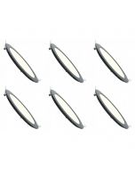 LED Downlight Slim 6 Pack - Inbouw - 3W - Dimbaar - Natuurlijk Wit 4200K - Rond - Mat Zwart - Aluminium - Ø90mmm