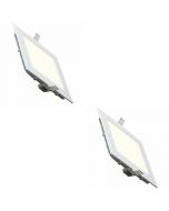 LED Spot / LED Downlight / LED Paneel Set BSE Slim Vierkant Inbouw 15W 4200K Natuurlijk Wit 195mm Spatwaterdicht Pack