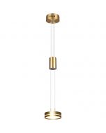 LED Hanglamp - Hangverlichting - Trion Franco - 7.2W - 1-lichts - Warm Wit 3000K - Rond - Mat Goud - Aluminium