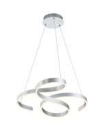 LED Hanglamp - Hangverlichting - Trion Frinco - 52W - Warm Wit 3000K - Dimbaar - Rond - Mat Grijs - Aluminium