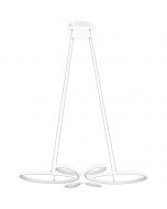 LED Hanglamp - Trion Sonso - 28W - Natuurlijk Wit 4000K - Rond - Mat Wit - Aluminium