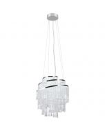 LED Hanglamp - Trion Lacy - 21W - Aanpasbare Kleur - 7-lichts - Dimbaar - Rechthoek - Mat Nikkel - Aluminium