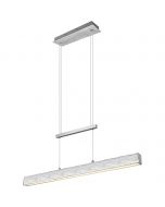 LED Hanglamp - Trion Parola Up and Down - 31W - Warm Wit 3000K - Dimbaar - Rechthoek - Mat Grijs - Aluminium