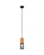 LED Hanglamp - Trion Yosh - E27 Fitting - 1-lichts - Rond - Mat Zwart - Aluminium