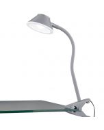 LED Klemlamp - Trion Arora - 3W - Warm Wit 3000K - Glans Titaan - Kunststof