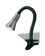 LED Klemlamp - Trion Fexy - E14 Fitting - Glans Grijs - Kunststof