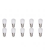 LED Lamp 10 Pack - Aigi Santra - 1.5W - E14 Fitting - Helder/Koud Wit 6500K - Mat Wit - Glas