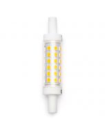 LED Lamp - Aigi Trunka - R7S Fitting - 5W - Helder/Koud Wit 6500K - Oranje - Glas