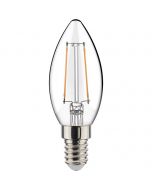 LED Lamp - Filament - Sanola Syno - 2W - E14 Fitting - Warm Wit 2700K - Transparent Helder - Glas