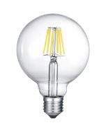 LED Lamp - Filament - Trion Globin - E27 Fitting - 8W - Warm Wit 2700K - Transparent Helder - Glas