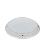 LED Lamp - Opbouw Rond - Waterdicht IP65 - E27 - Mat Zilver Kunststof - Ø275mm