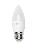 LED Lamp - Smart LED - Aigi Exona - Bulb C37 - 5W - E27 Fitting - Slimme LED - Wifi LED - Aanpasbare Kleur - Mat Wit - Glas