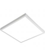 LED Paneel - Aigi Clena - 30x30 Helder/Koud Wit 6000K - 12W Opbouw Vierkant - Mat Wit - Flikkervrij