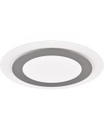 LED Plafondlamp - Plafondverlichting - Trion Lanago - 40W - Aanpasbare Kleur - Rond - Mat Wit - Textiel 