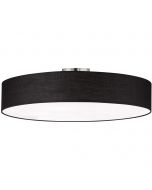 LED Plafondlamp - Plafondverlichting - Trion Hotia - E27 Fitting - 5-lichts - Rond - Mat Zwart - Aluminium