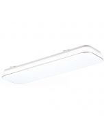 LED Plafondlamp - Plafondverlichting - Trion Povino - 31W - Warm Wit 3000K - Dimbaar - Rechthoek - Mat Zwart - Aluminium