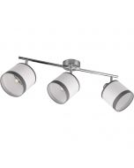 LED Plafondlamp - Plafondverlichting - Trion Hotia - E14 Fitting - 2-lichts - Rond - Mat Zwart - Aluminium