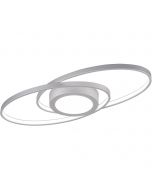 LED Plafondlamp - Trion Galon - 27W - Warm Wit 3000K - Dimbaar - Rond - Mat Titaan - Aluminium