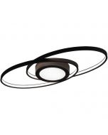 LED Plafondlamp - Trion Galon - 27W - Warm Wit 3000K - Dimbaar - Rond - Mat Zwart - Aluminium