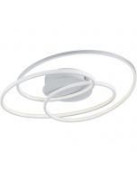 LED Plafondlamp - Trion Gilo - 38W - Warm Wit 3000K - Dimbaar - Rond - Mat Wit - Aluminium