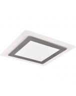 LED Plafondlamp - Trion Hakura - 46W - Natuurlijk Wit 4000K -  Dimbaar - Sterlicht - Rond - Mat Wit - Kunststof