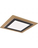 LED Plafondlamp - Trion Hakura - 46W - Natuurlijk Wit 4000K -  Dimbaar - Sterlicht - Rond - Mat Wit - Kunststof