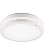 LED Plafondlamp - Trion Keraly - Opbouw Rond - Waterdicht - 12W - Warm Wit 3000K - Mat Wit - Kunststof