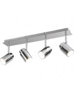 LED Plafondspot - Trion Artion - GU10 Fitting - Spatwaterdicht IP44 - Rechthoek - Mat Chroom - Aluminium