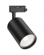 LED Railverlichting - Track Spot - Prixa Pina - 1 Fase - 20W - Warm Wit 3000K - Mat Zwart - Rond - Aluminium