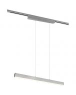 LED Railverlichting - Hanglamp - Trion Dual Parola Up and Down - 2 Fase - 29W - Warm Wit 3000K - Dimbaar - Rechthoek - Mat Nikkel - Aluminium