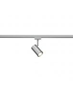 LED Railverlichting - Track Spot - Trion Dual Monla - 2 Fase - GU10 Fitting - Rond - Mat Nikkel - Aluminium